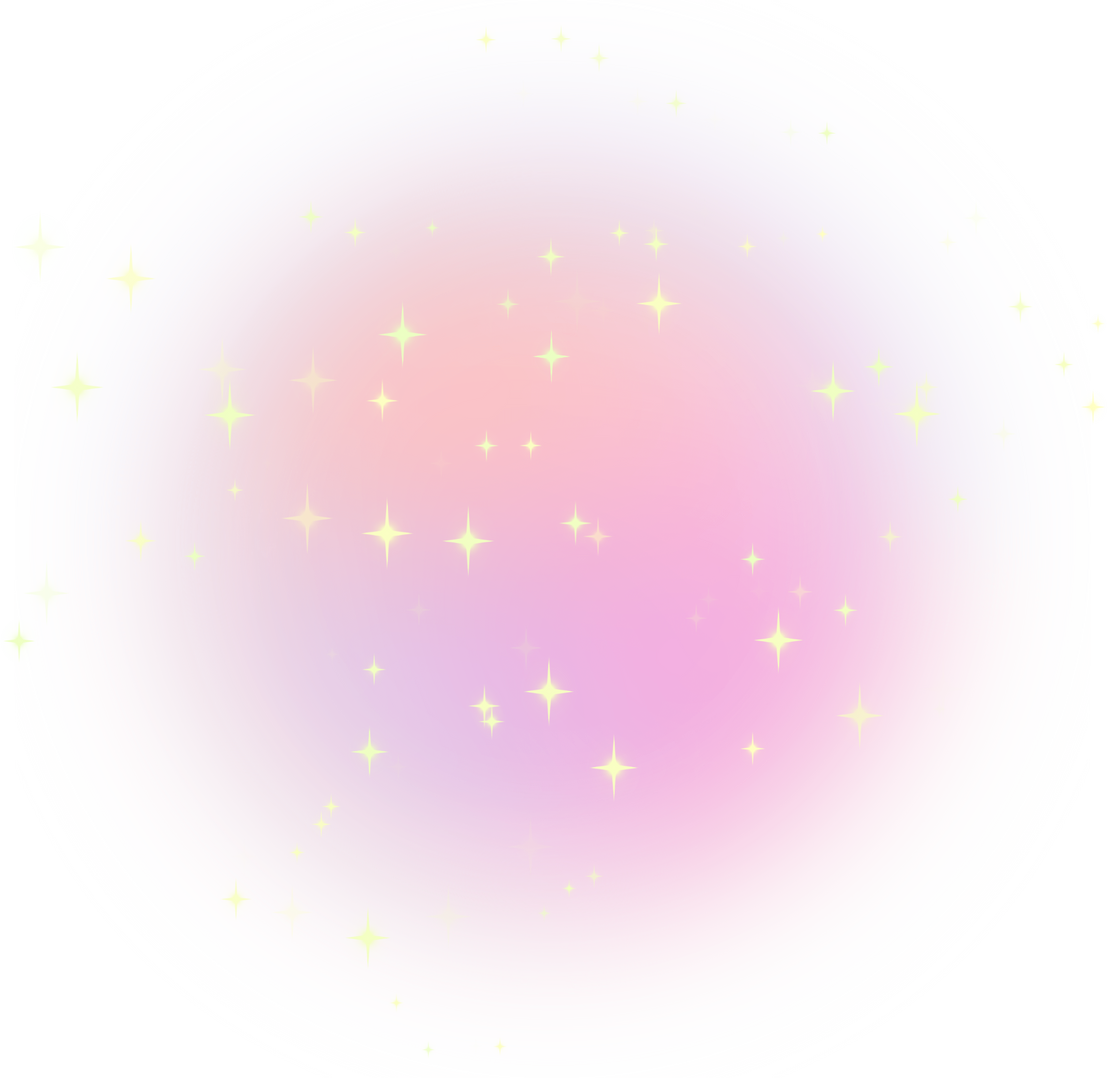 Blurred gradient circle with glitter star